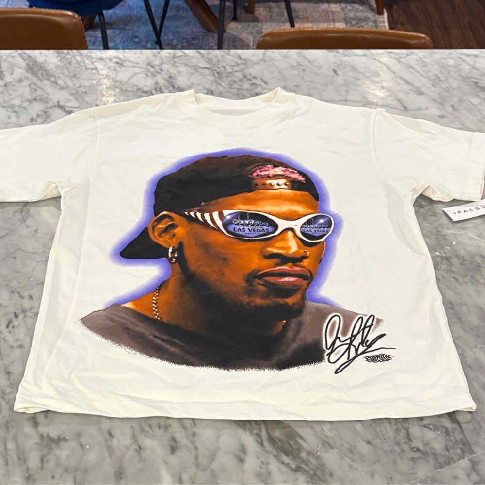 PacSun White Tee with Graphic Design